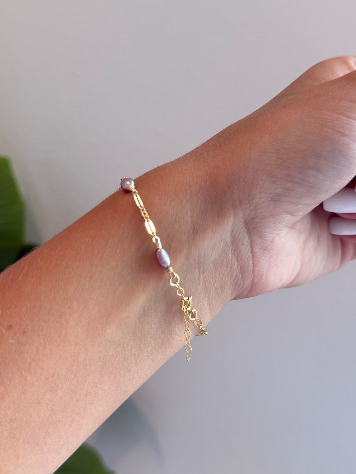 Gold Filled Sparkle Mermaid Pearl Wrapped Chain Bracelet