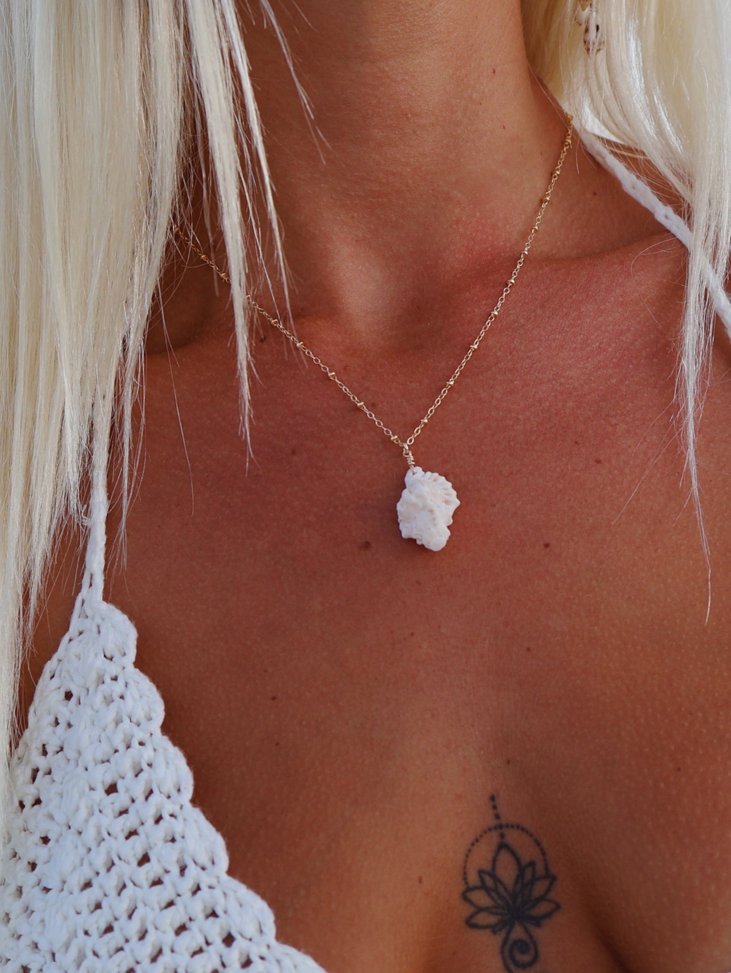 Gold Filled Apple Murex Shell Necklace
