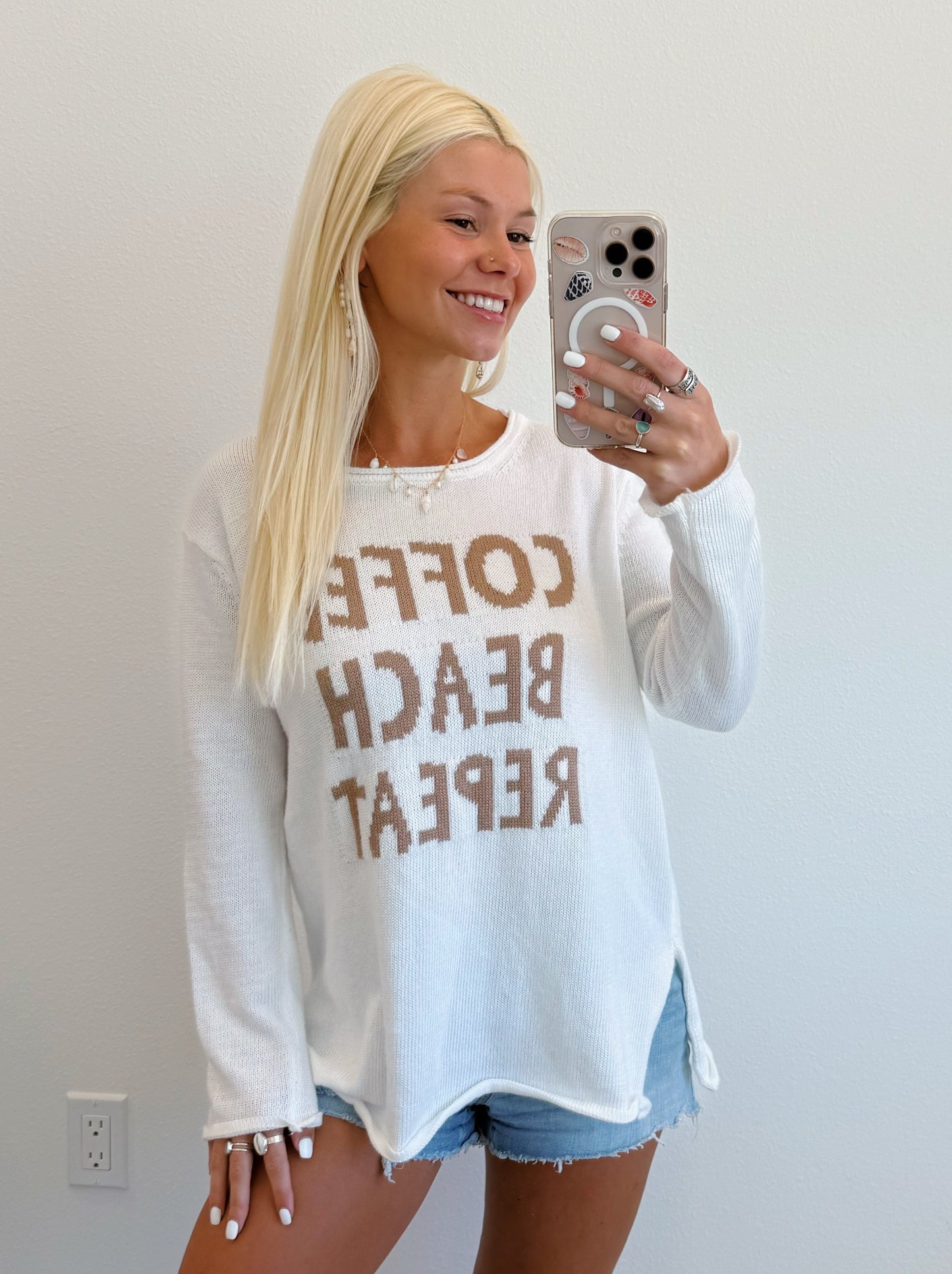 Coffee Beach Repeat Lightweight Sweater