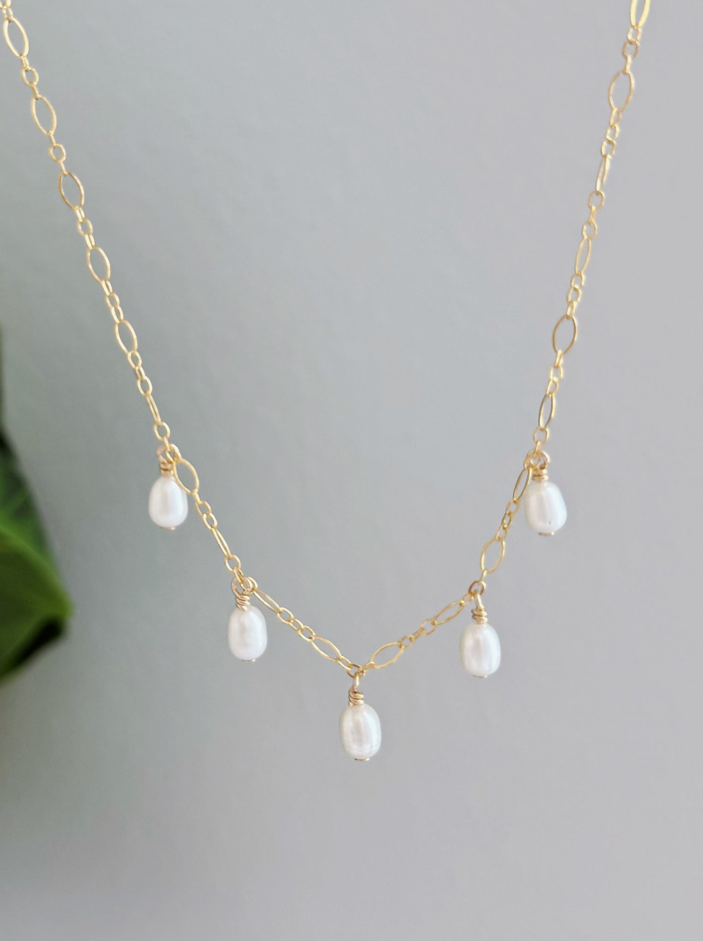 Gold Filled Fancy Baroque Pearl Multi Necklace (Great for Stacking)