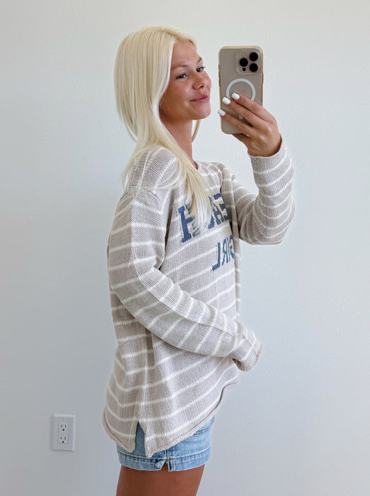 Desert Stripe Lightweight Beach Girl Sweater