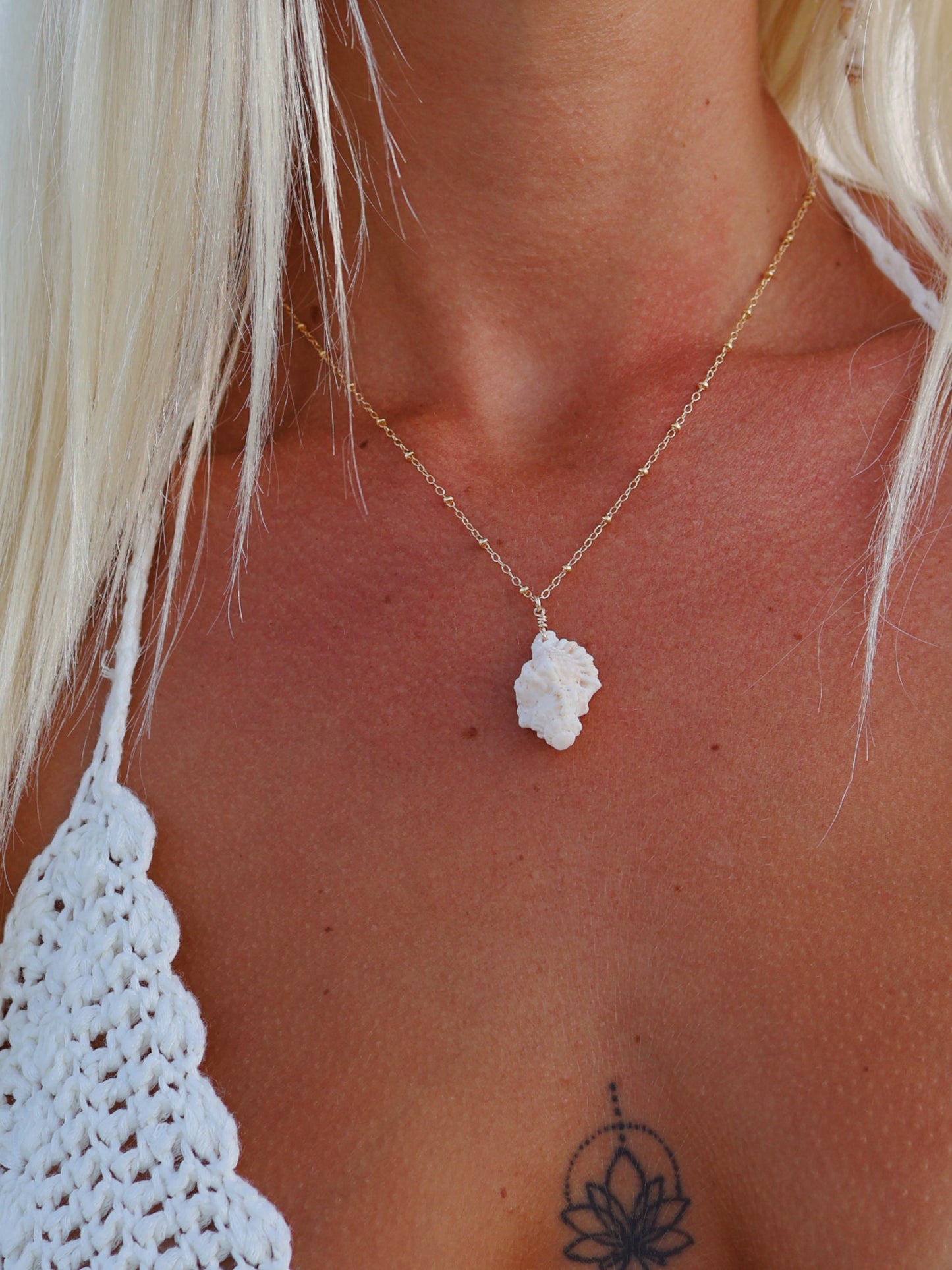 Gold Filled Apple Murex Shell Necklace