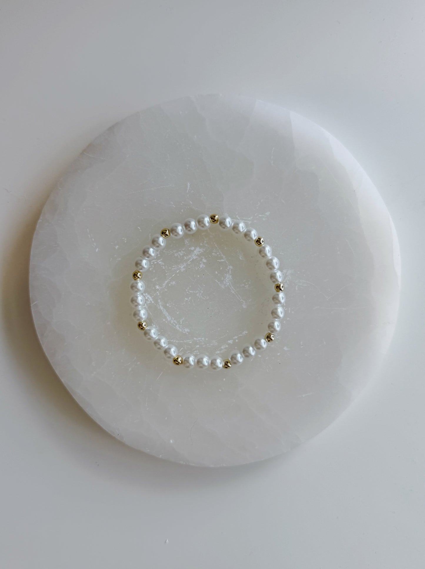 Gold Pearl Beaded Bracelet