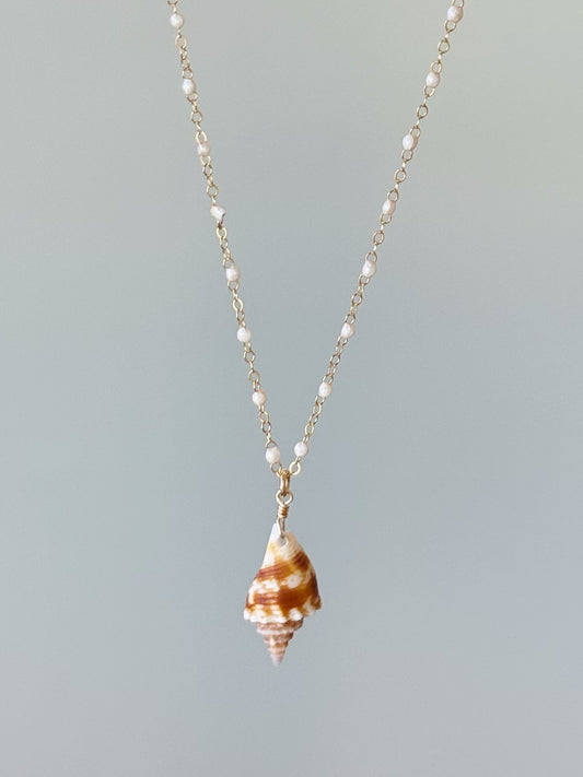 Gold Filled Spiral Conch Necklace