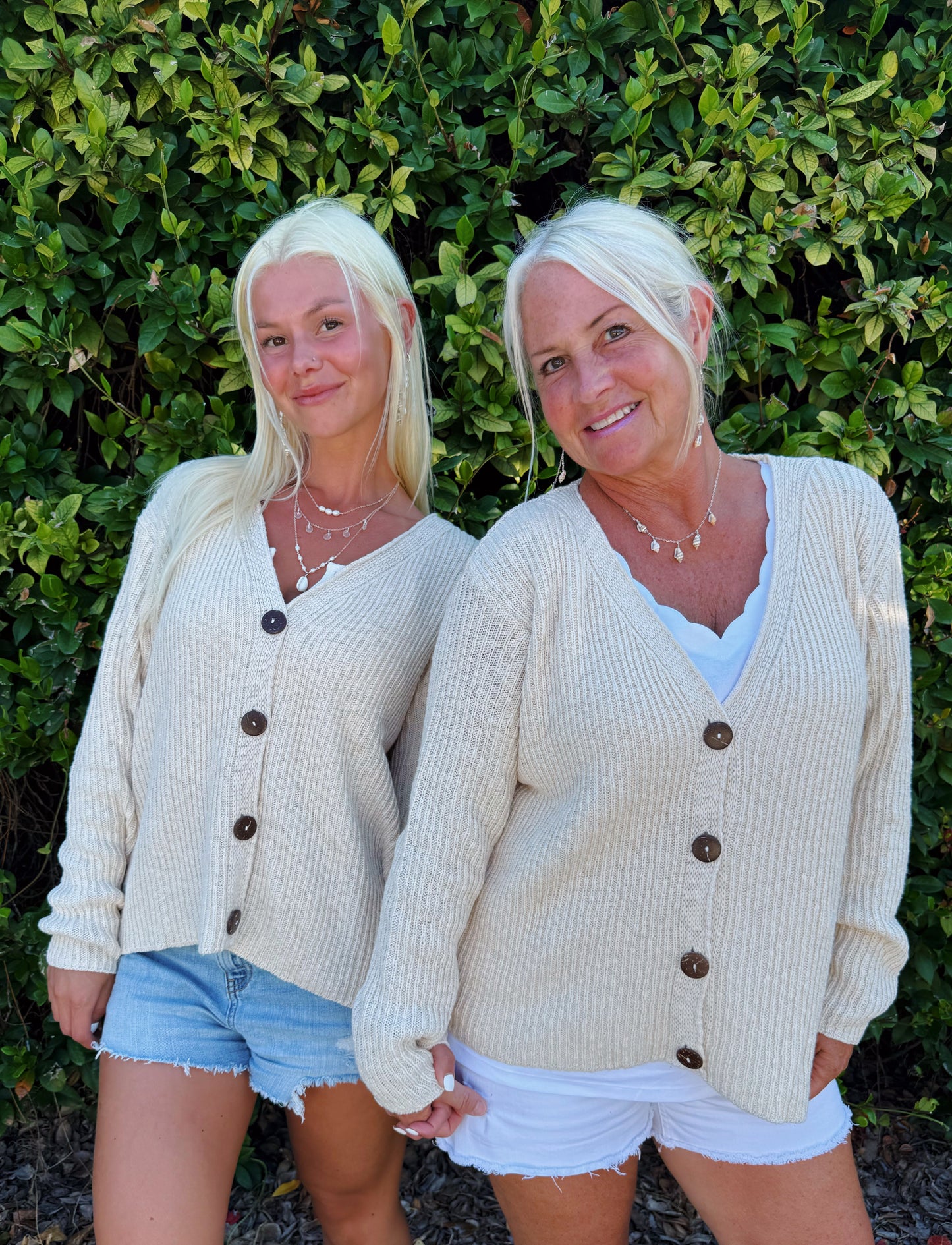 Natural Button Up Cardigan