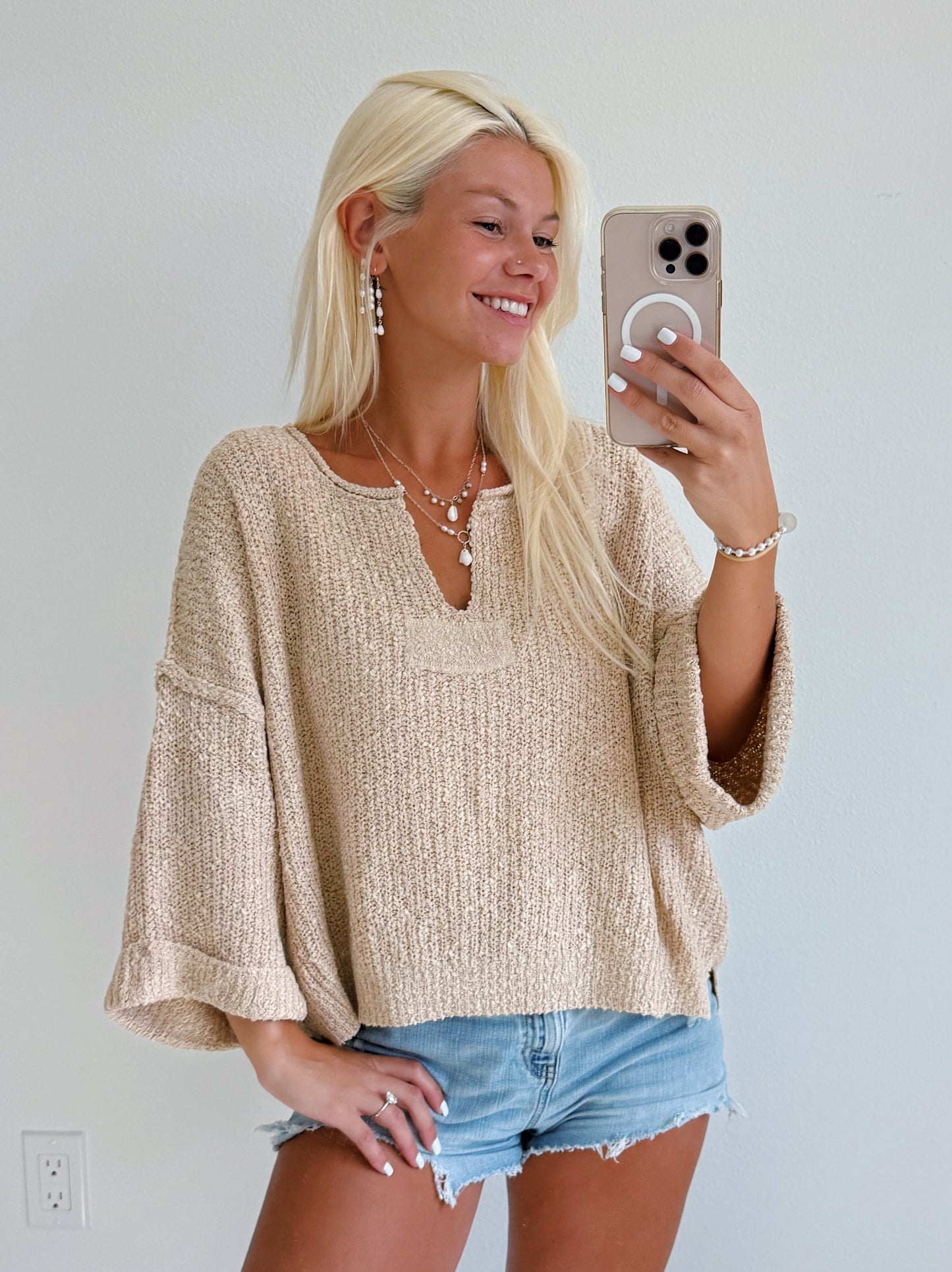 Coastal Breeze Lightweight Knit Pullover
