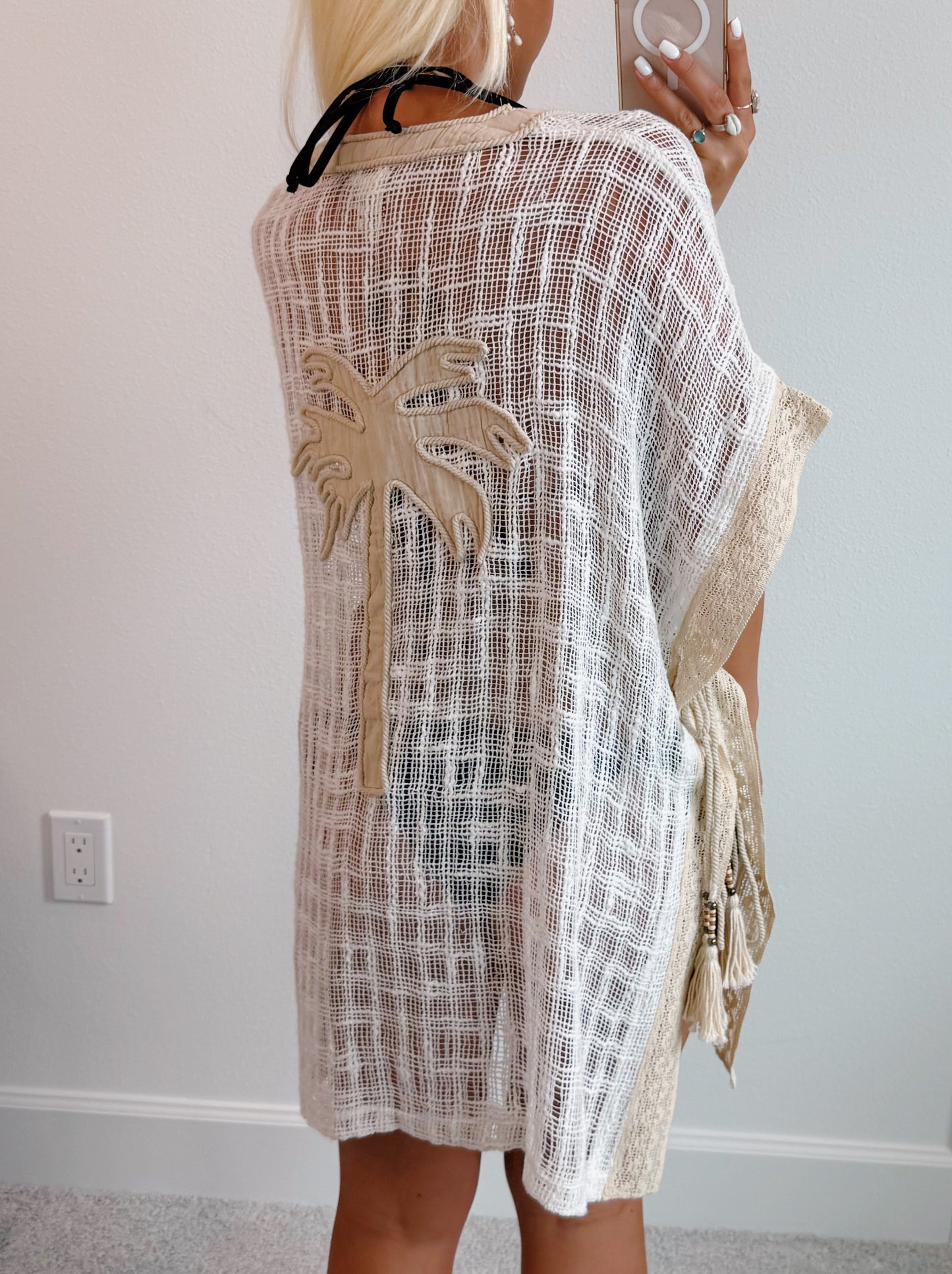 Crochet Palm Tree Beach Cover Up