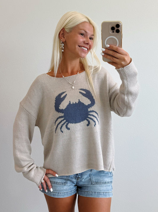 Neutral Crab Lightweight Sweater