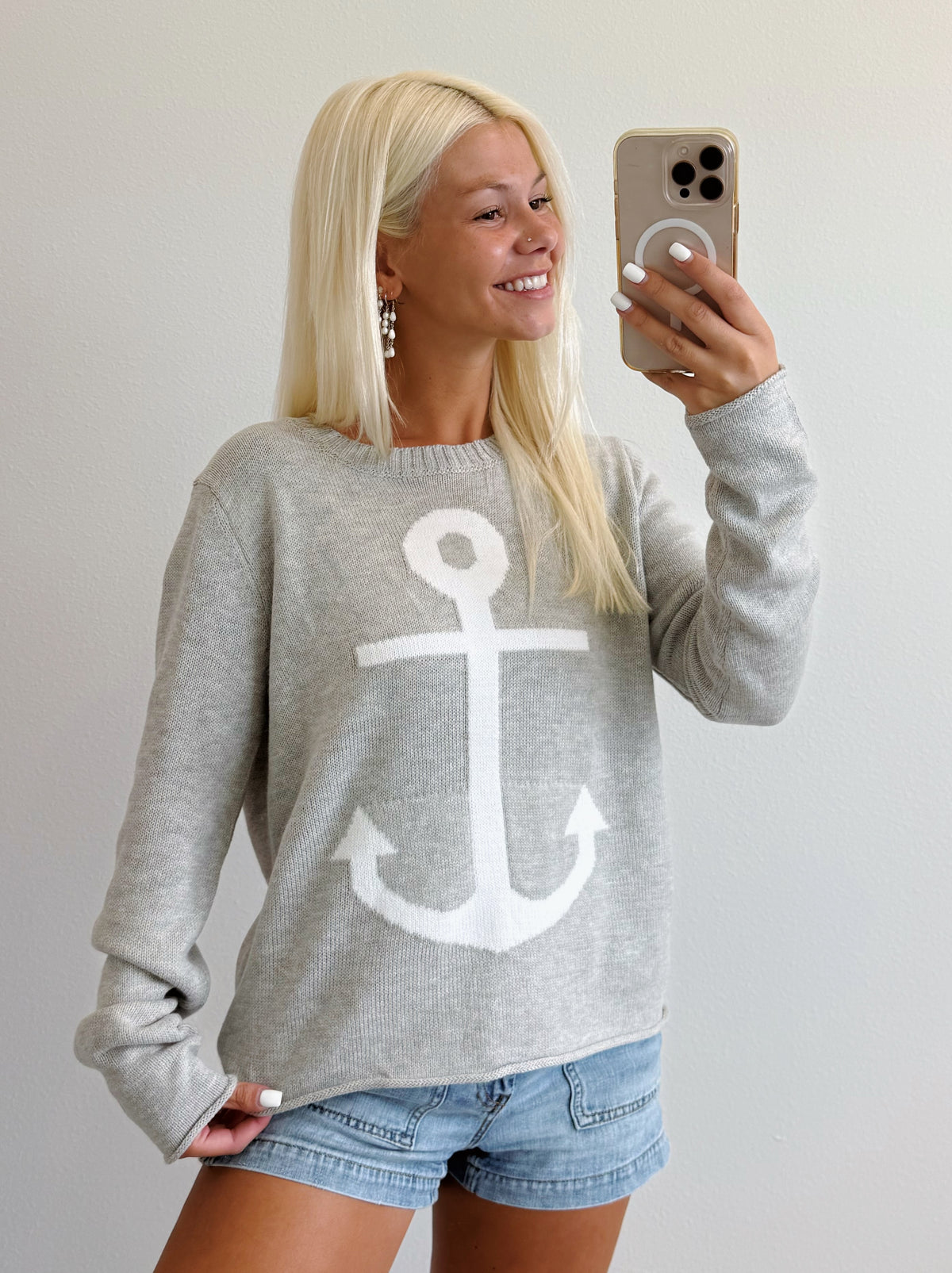 Silver Anchor Lightweight Sweater