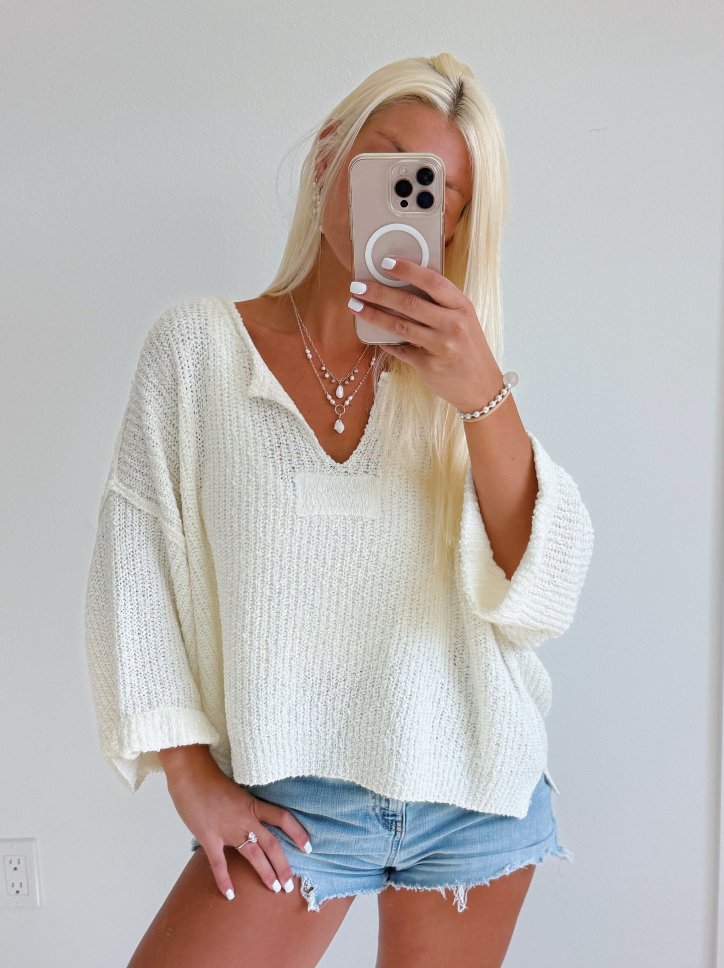 Coastal Breeze Lightweight Knit Pullover