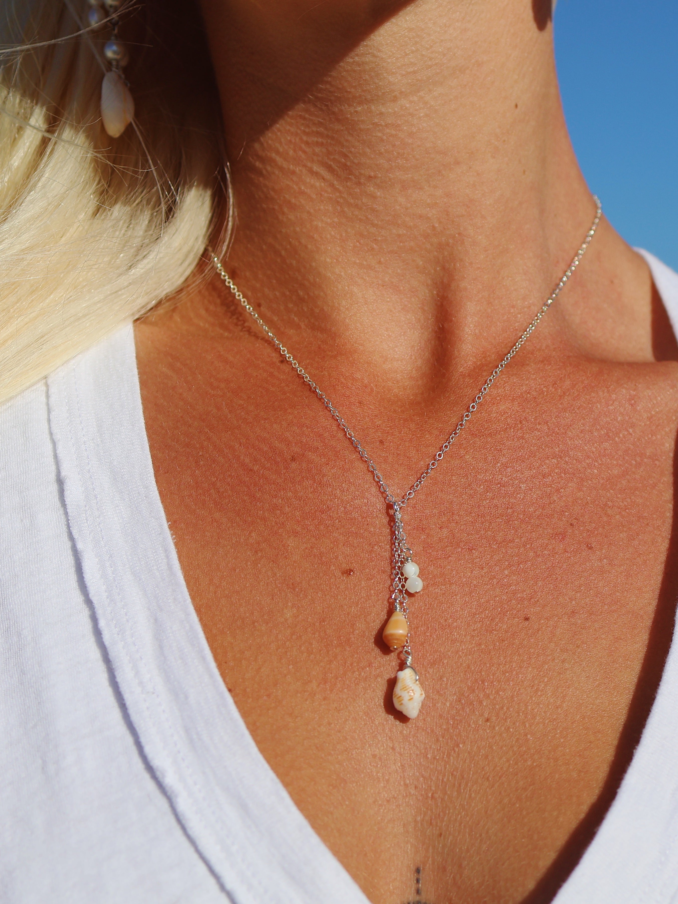 Shell Lover Sterling Silver Shell Lover Triple Drop – Earthysammyy