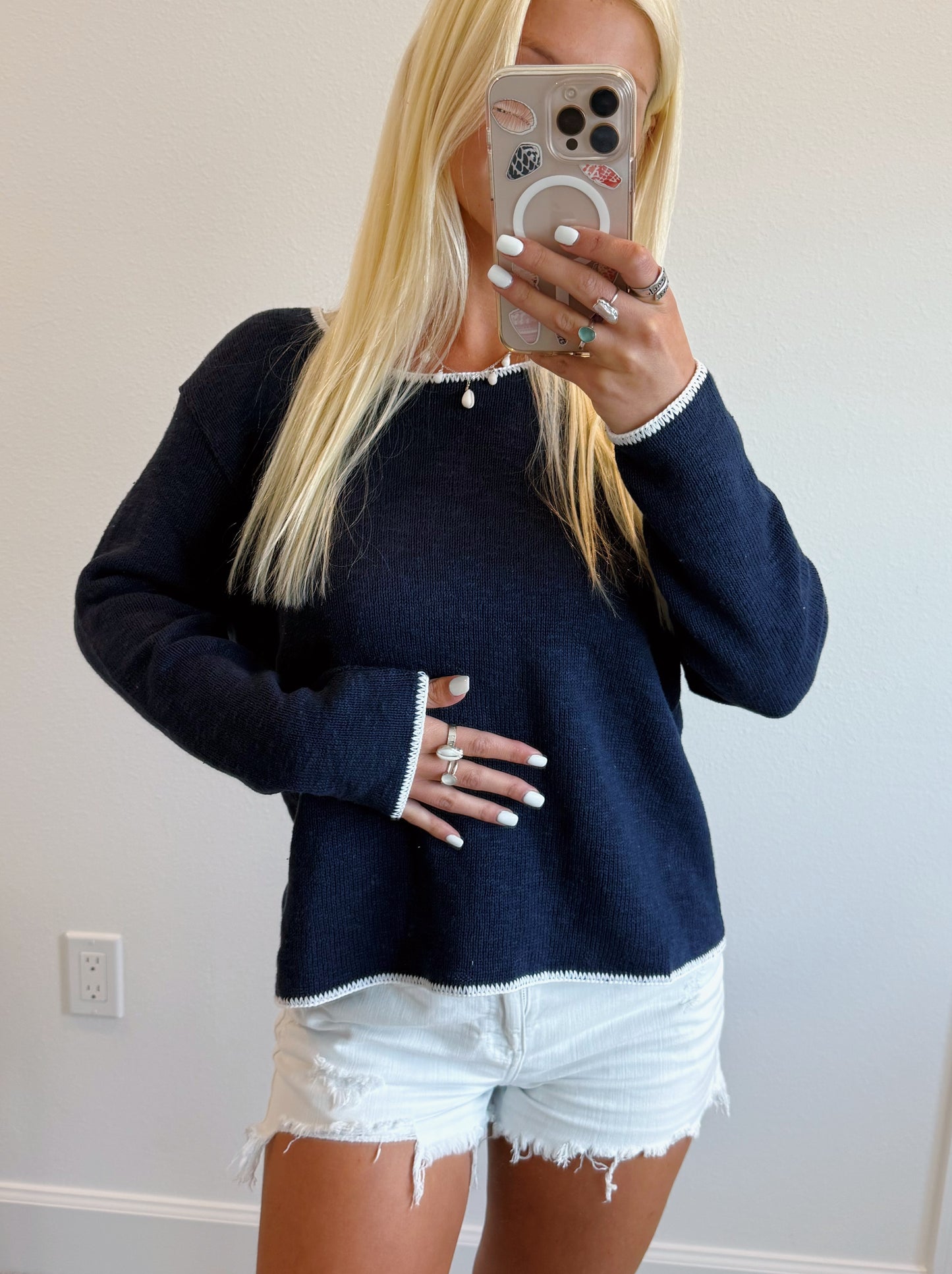 Contrast Stitch Sweater