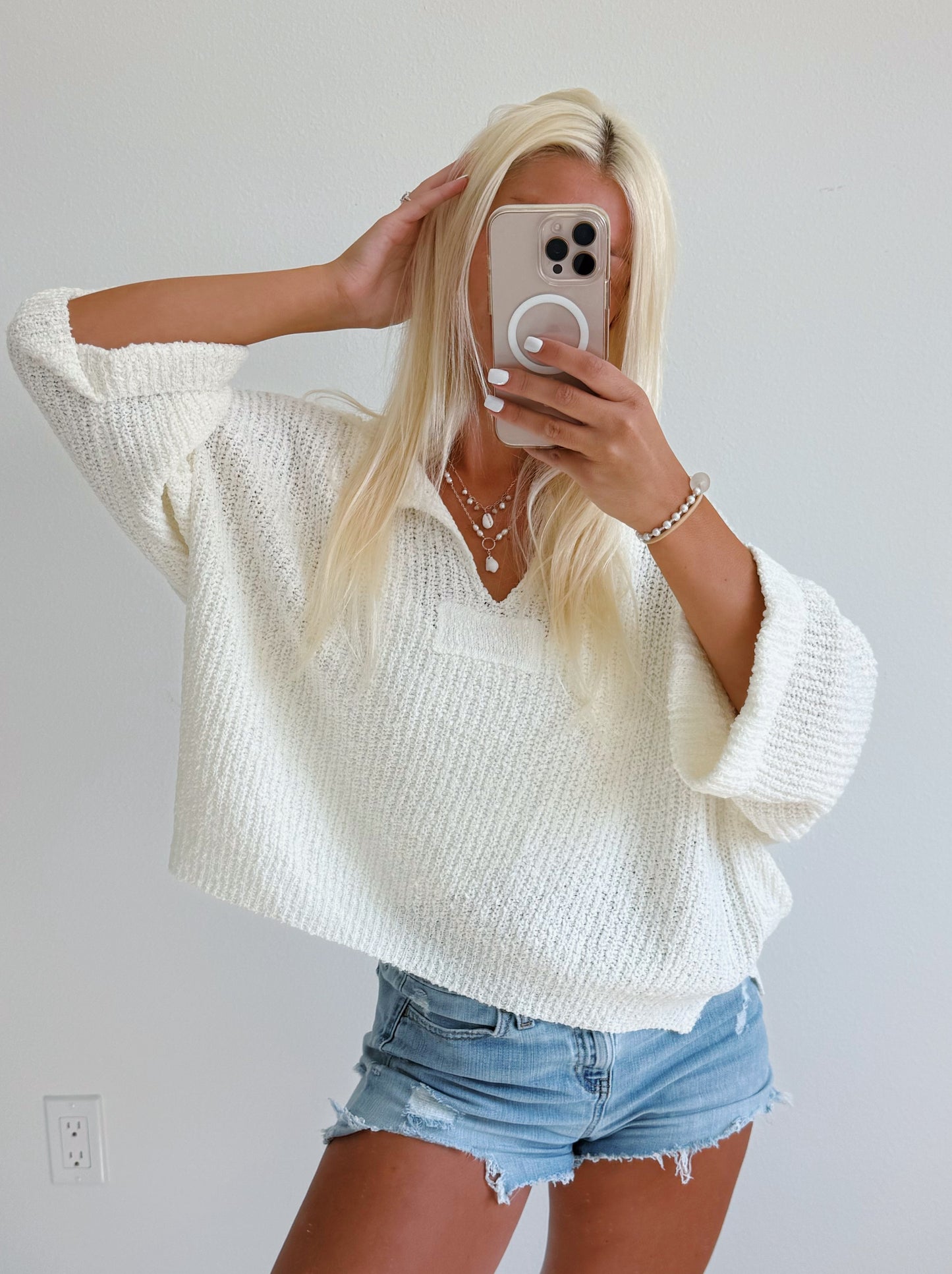 Coastal Breeze Lightweight Knit Pullover
