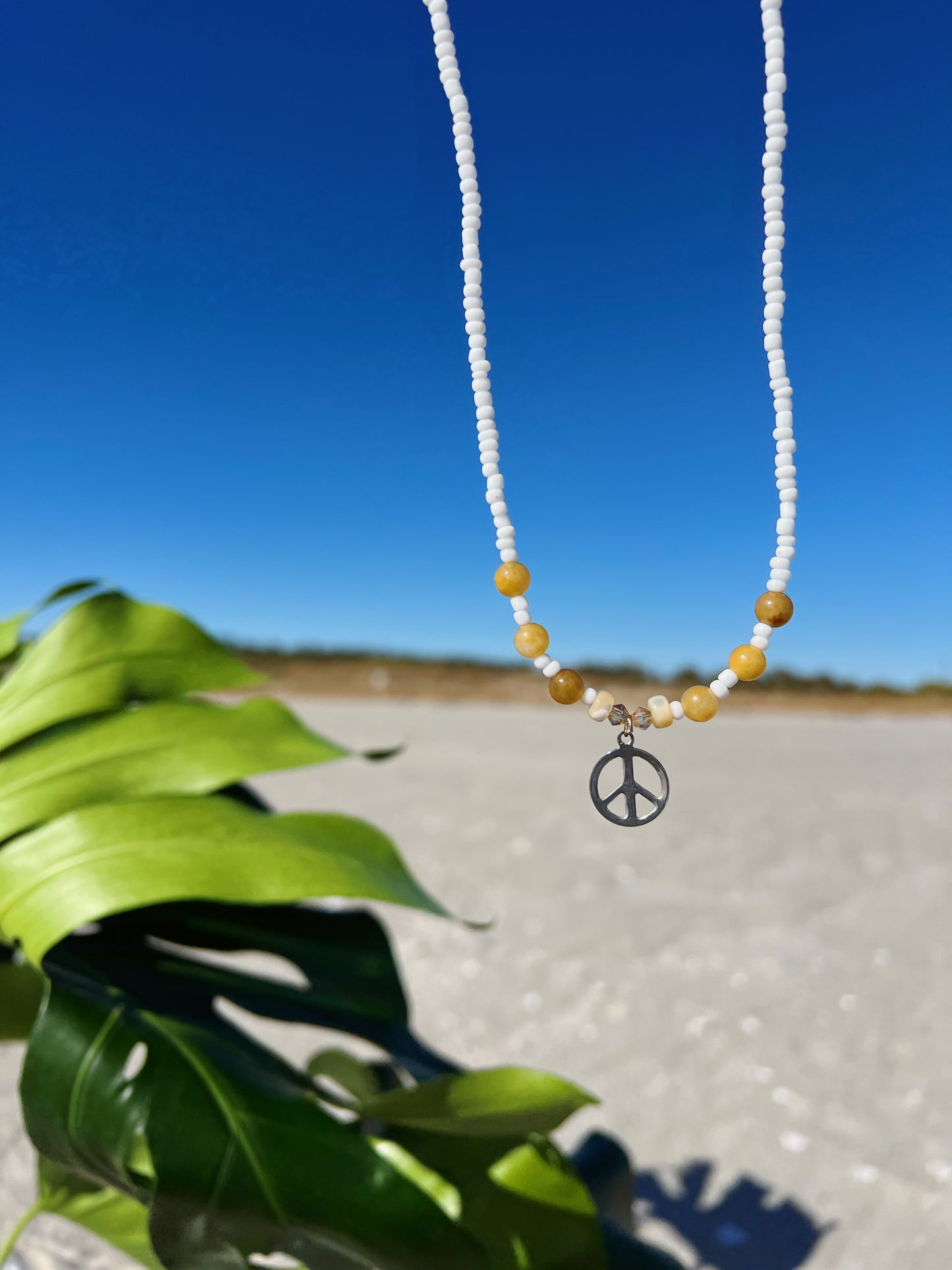 Sunrise Peace Sign Necklace