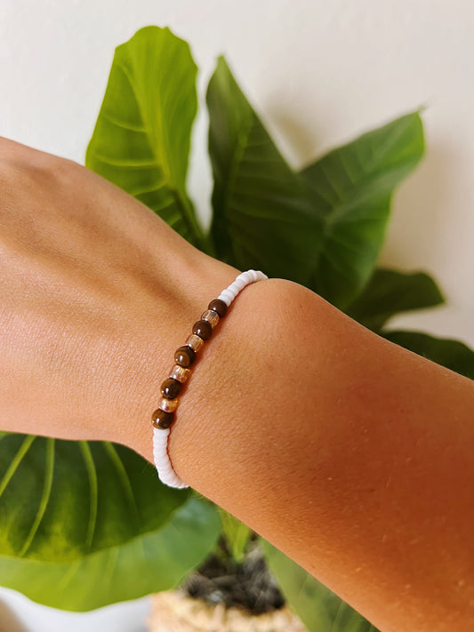 Simple Tigers Eye Beaded Bracelet