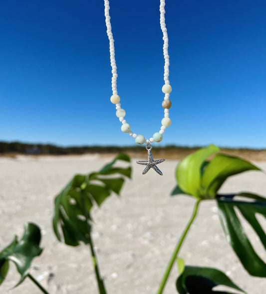 Amazonite Starfish Necklace