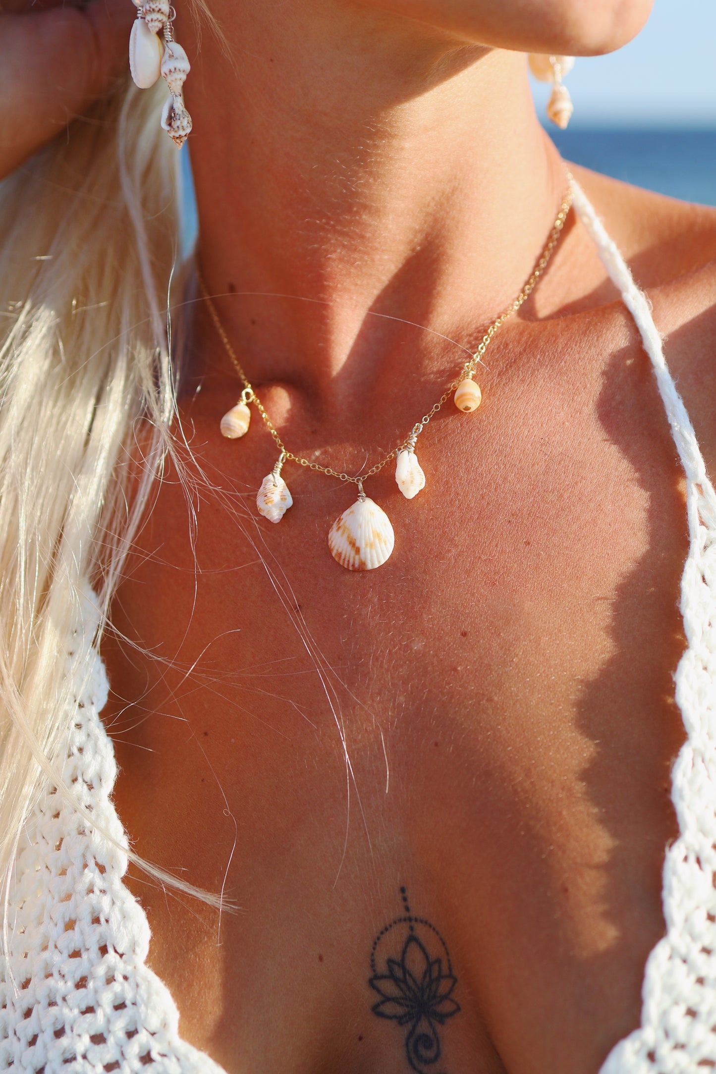 Gold Filled Mermaid Multi Shell Necklace