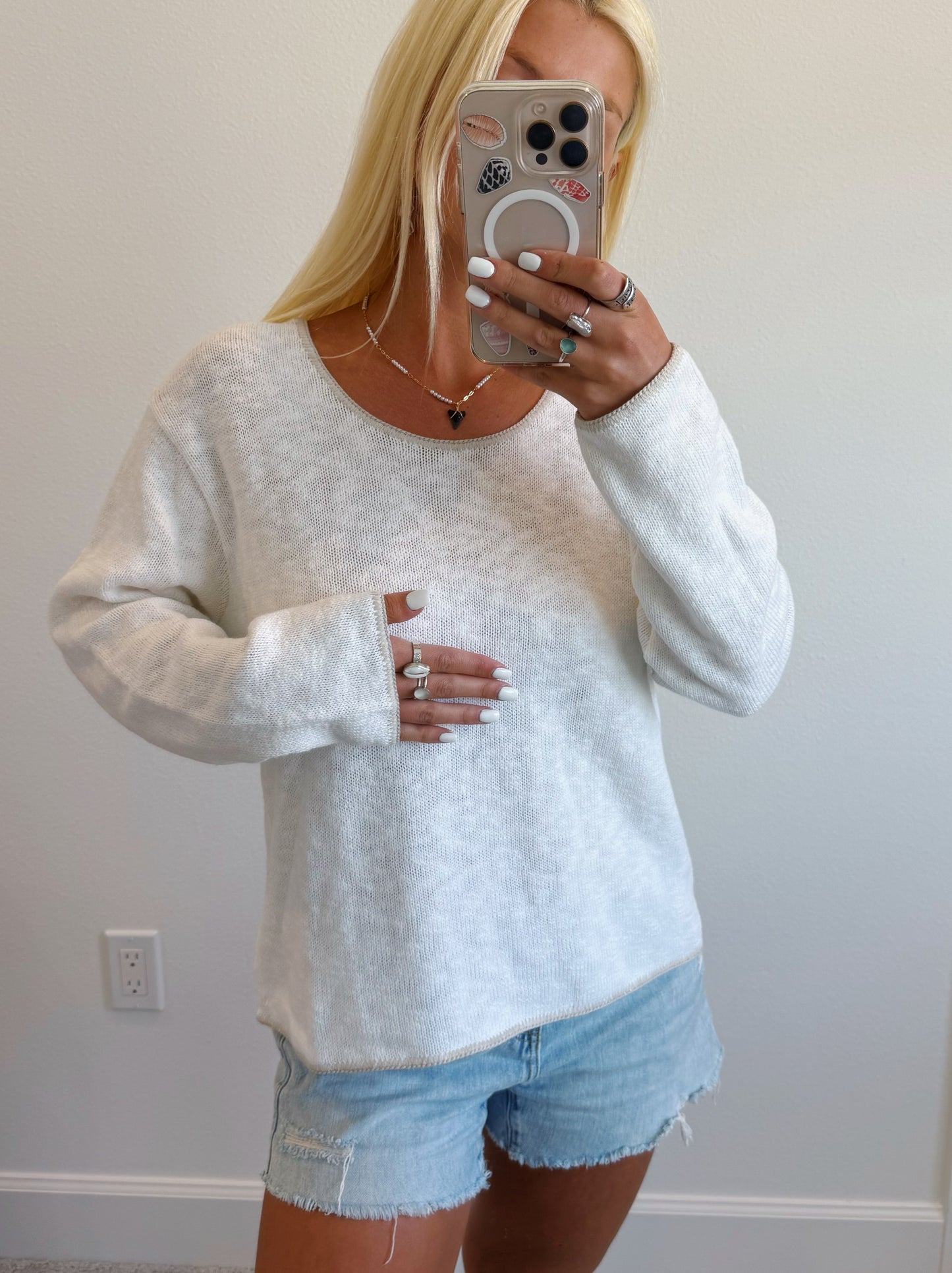 Contrast Stitch Sweater