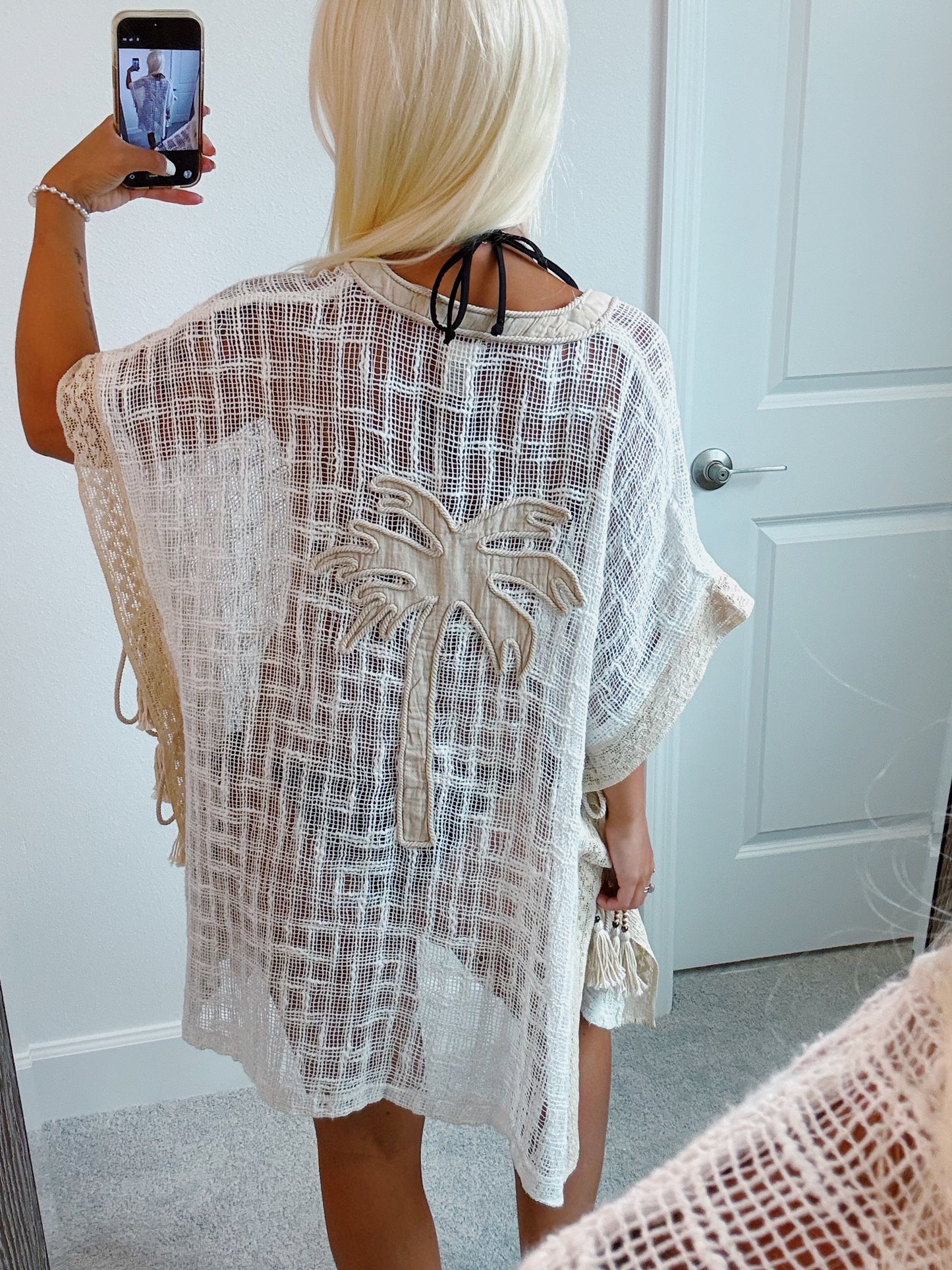 Crochet Palm Tree Beach Cover Up