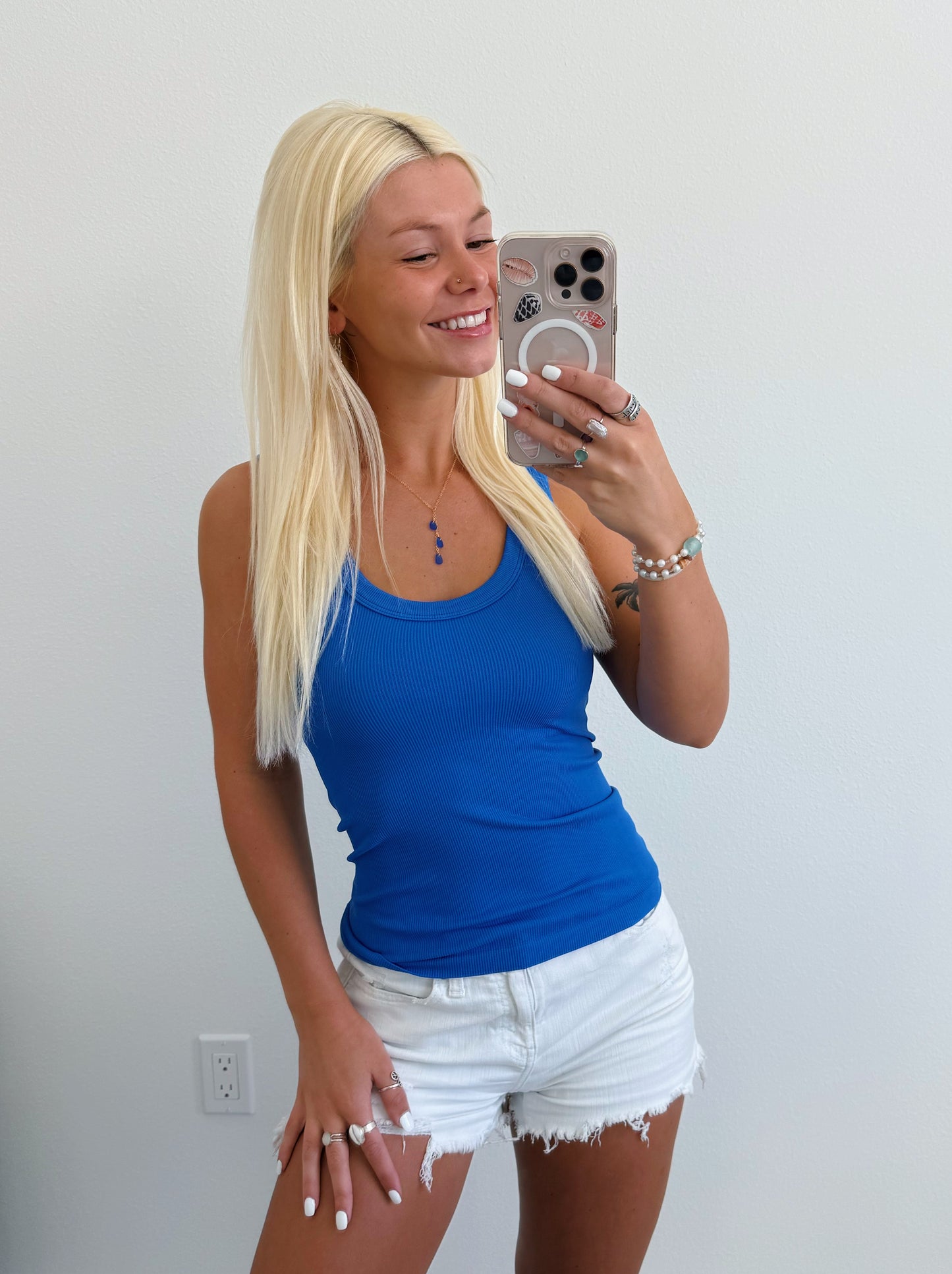 Full Length Reversible Ribbed Tank Top