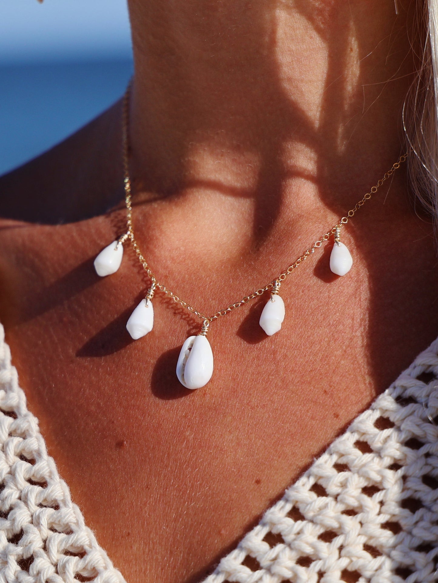 Gold Filled Mermaid Multi Shell Necklace