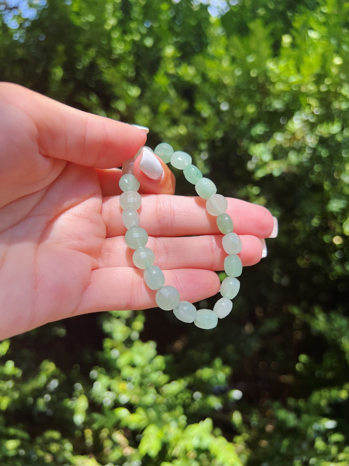 Faceted Green Aventurine Bracelet