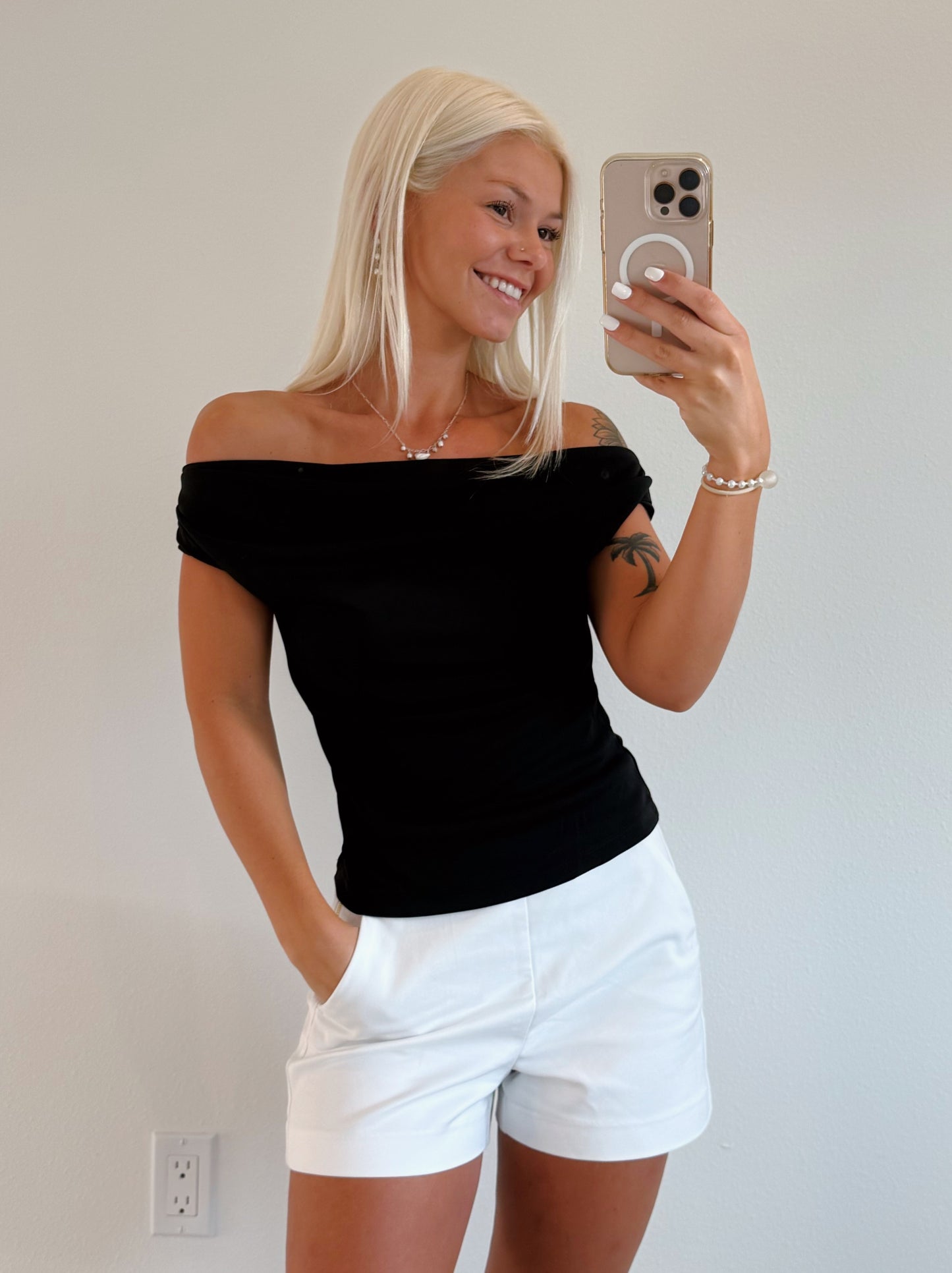 Off the Shoulder Fitted Top