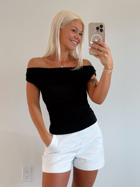 Off the Shoulder Fitted Top