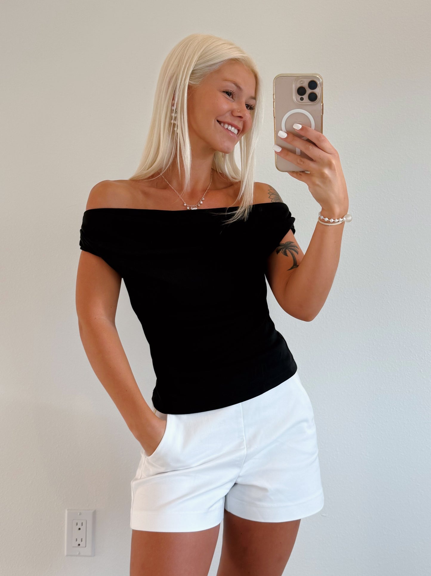 Off the Shoulder Fitted Top