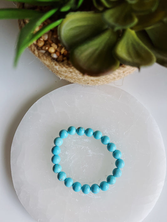 8mm Turquoise Gemstone Bracelet