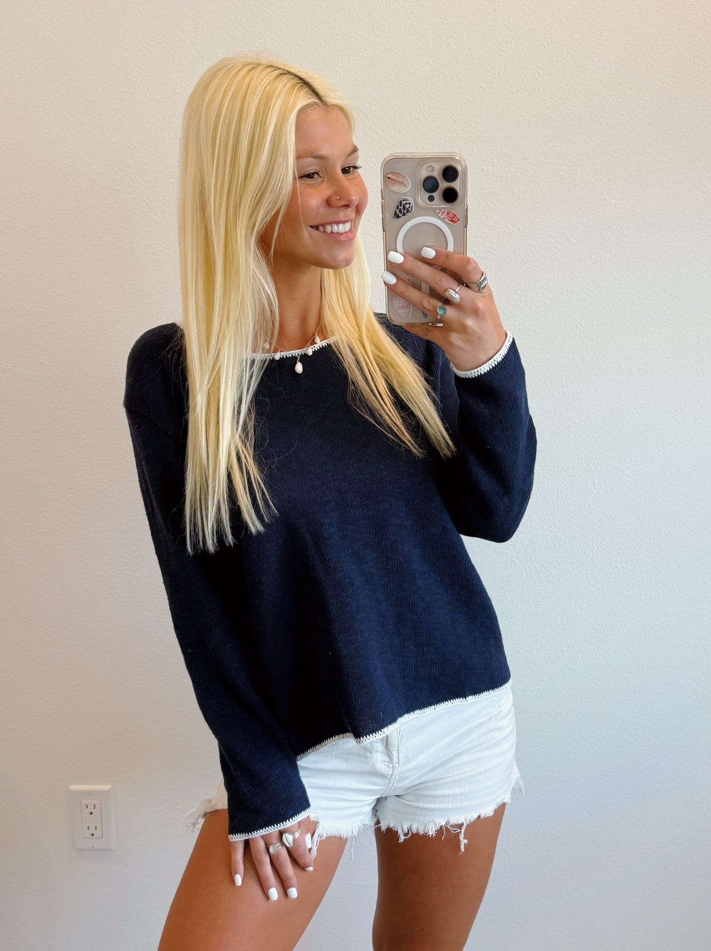 Contrast Stitch Sweater
