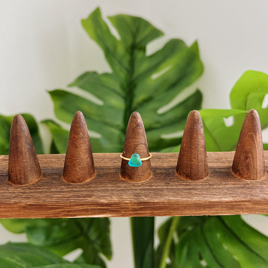 Sea Glass Adjustable Rings (Size 6)