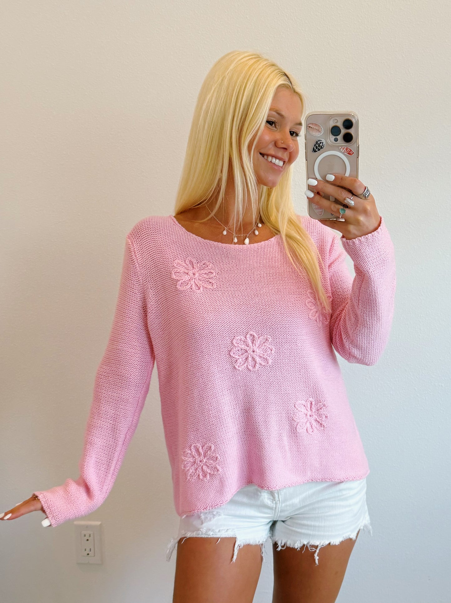 Flower Detail Sweater