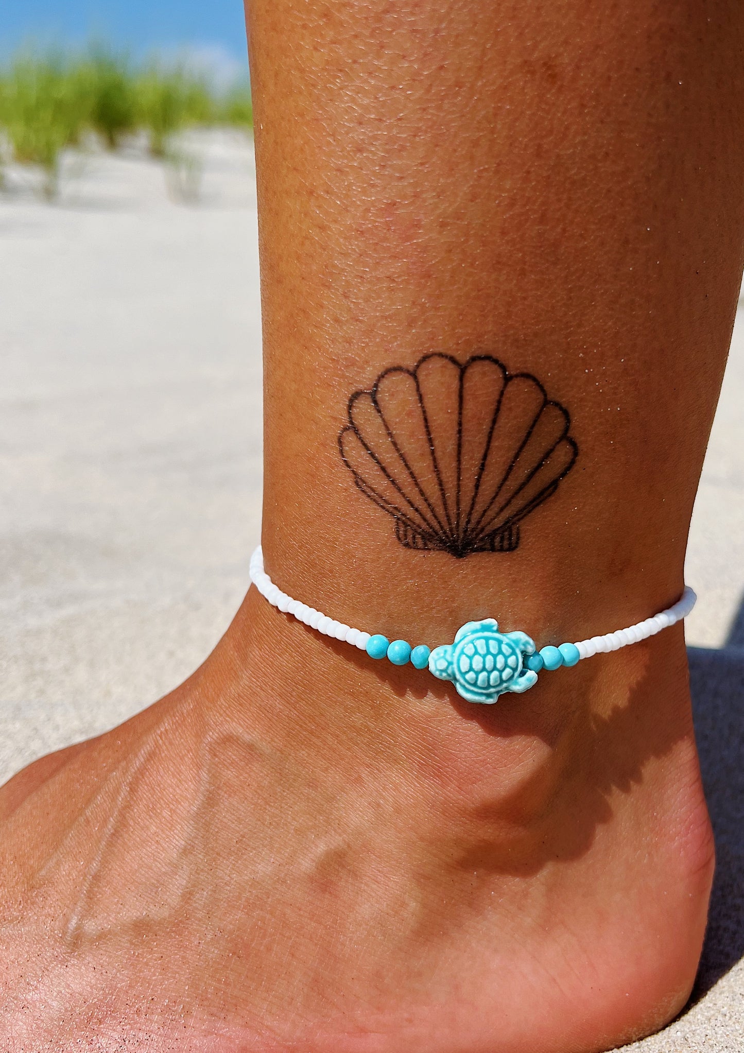 Turquoise Turtle Anklet