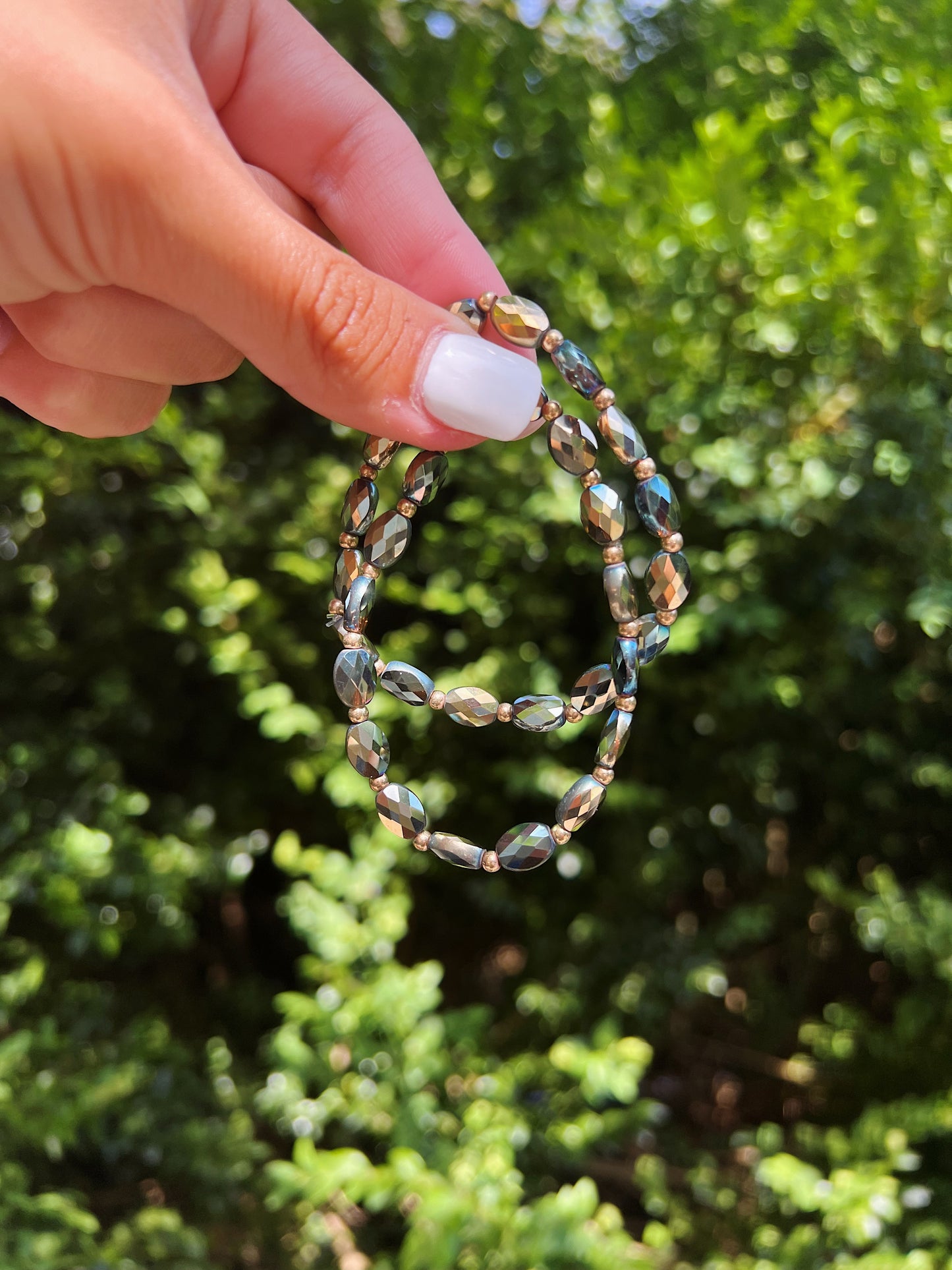 Reflective Bead Bracelet