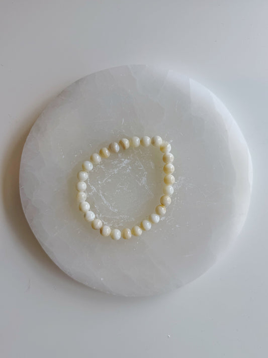 Cream Onyx Beaded Bracelet