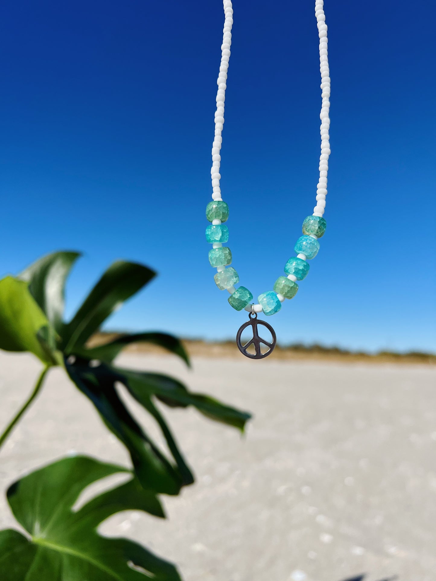 Earth Peace Sign Necklace