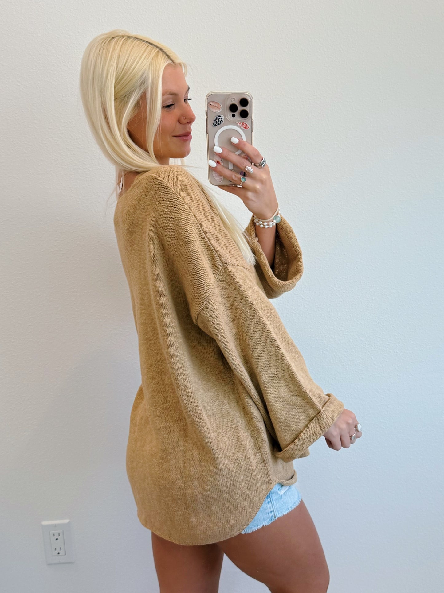 Oversized V Neck Sweater