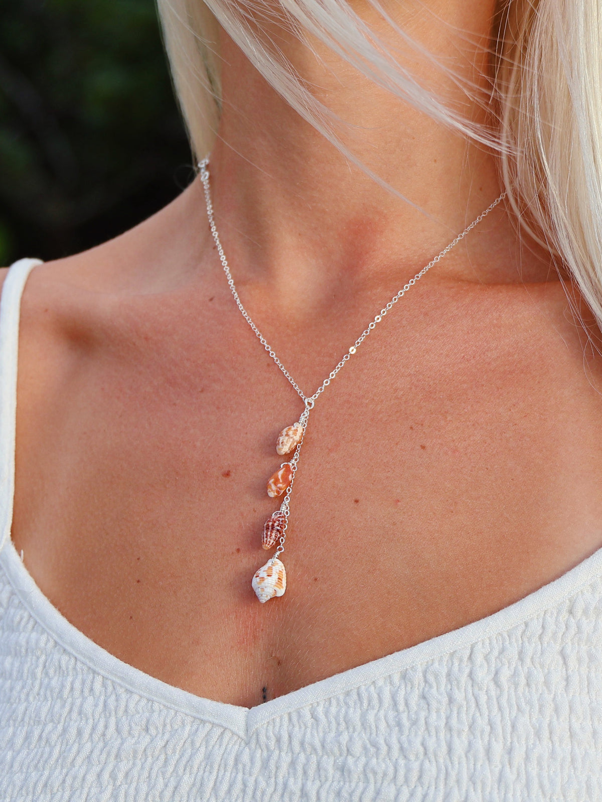 Sterling Silver Autumn Tide Drop Necklace