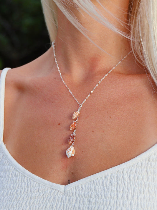 Sterling Silver Autumn Tide Drop Necklace