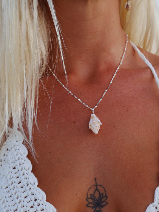 Sterling Silver Conch Shell Necklace