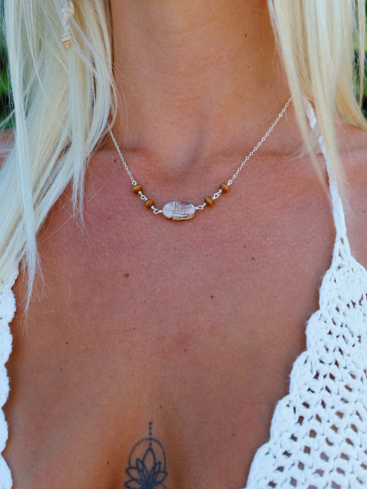 Sterling Silver Petrified Wood Necklace (OPTION 3)