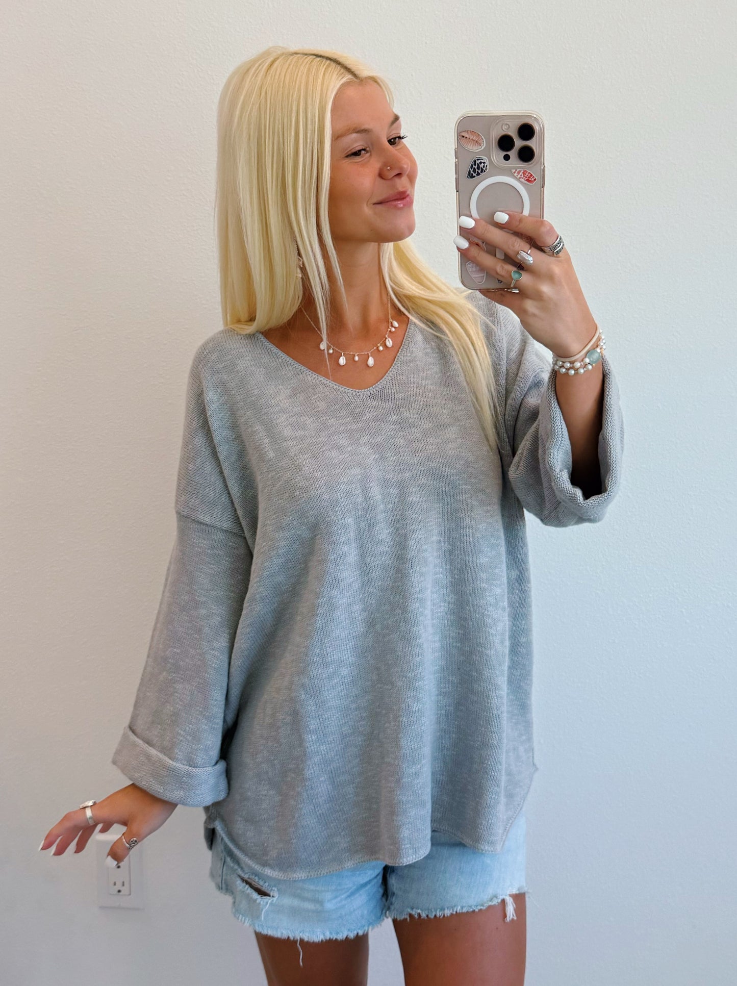Oversized V Neck Sweater