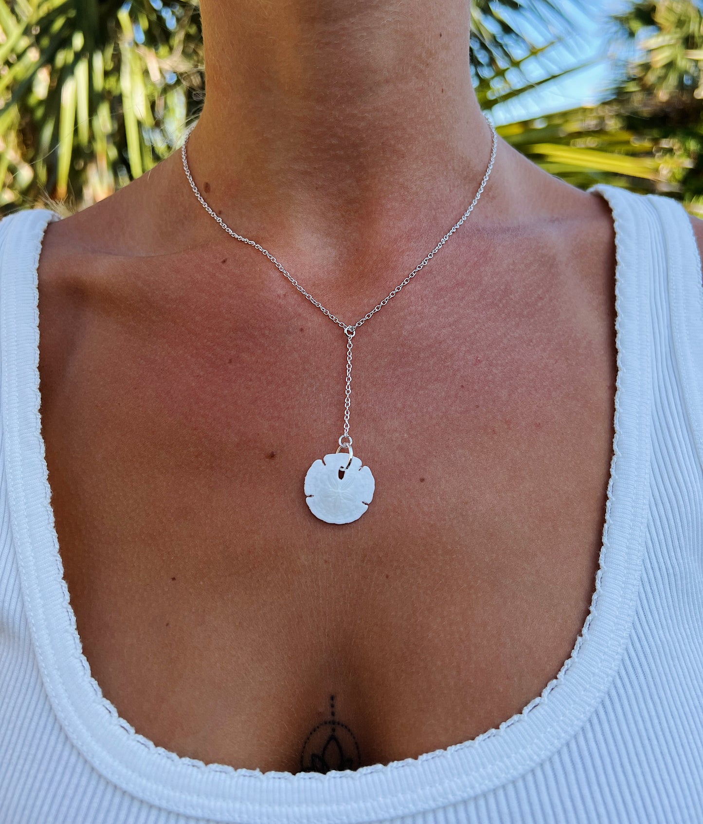 Single Drop Sand Dollar Necklace