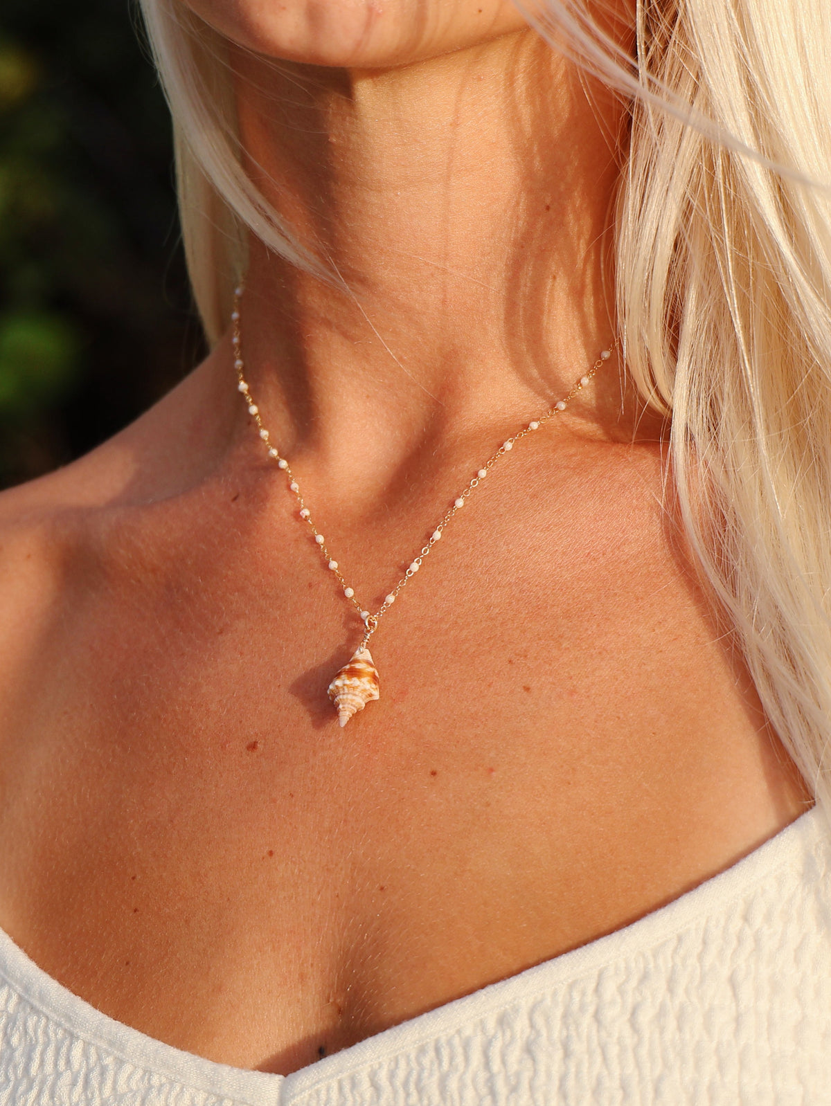 Gold Filled Spiral Conch Necklace
