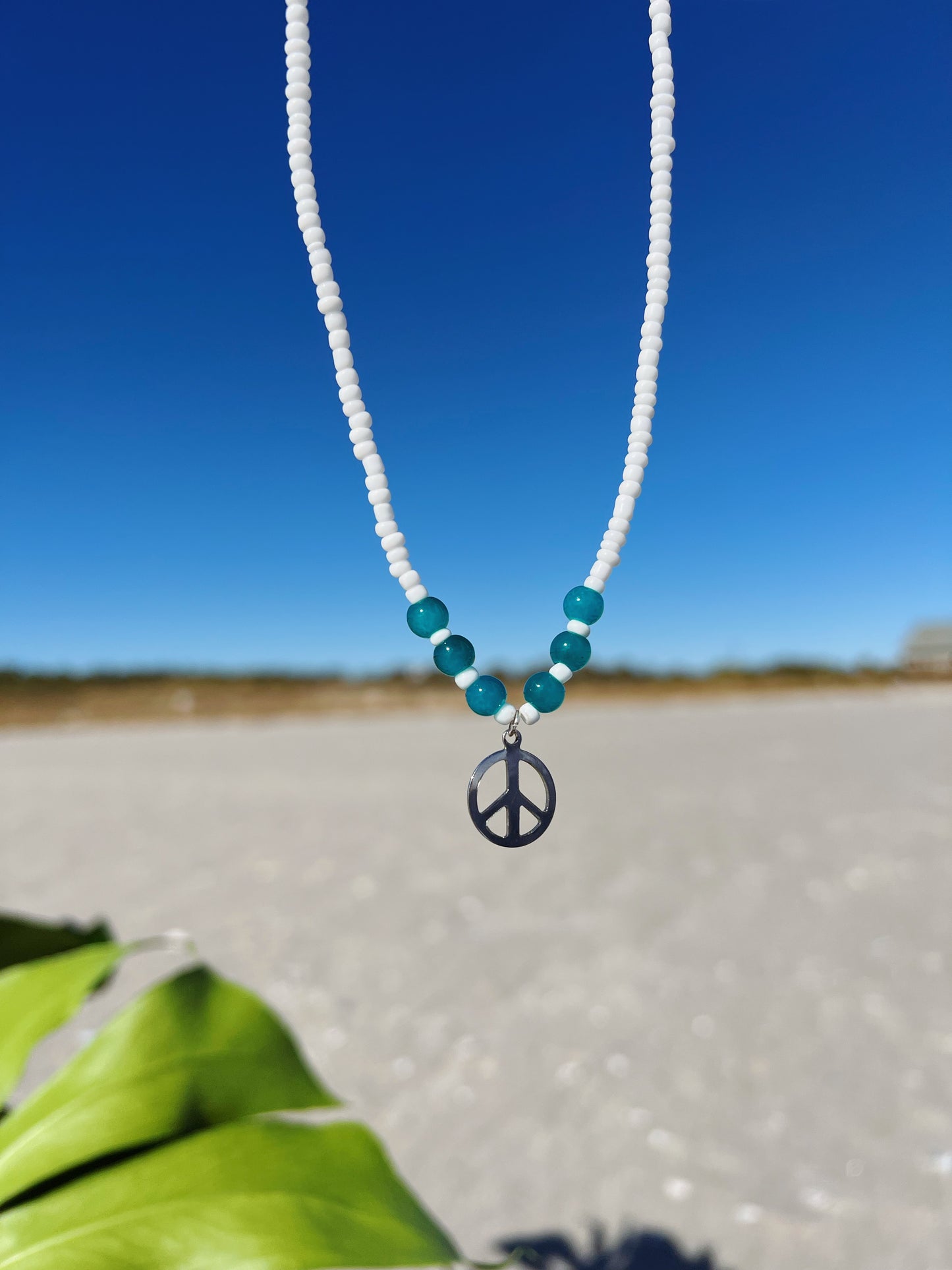 Saltwater Peace Sign Necklace