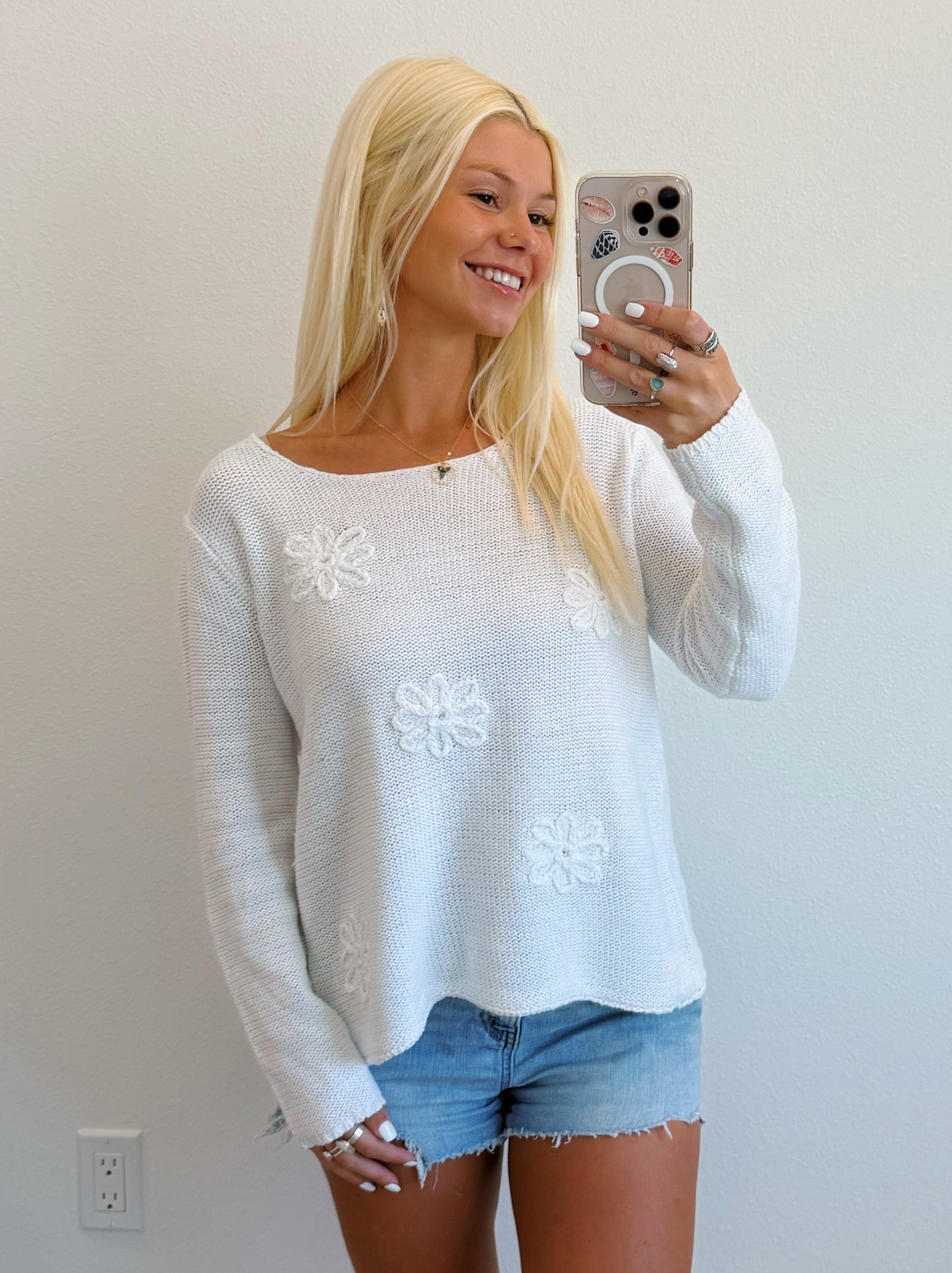 Flower Detail Sweater