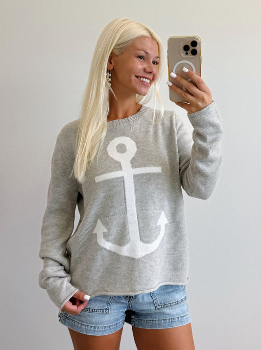 Silver Anchor Lightweight Sweater