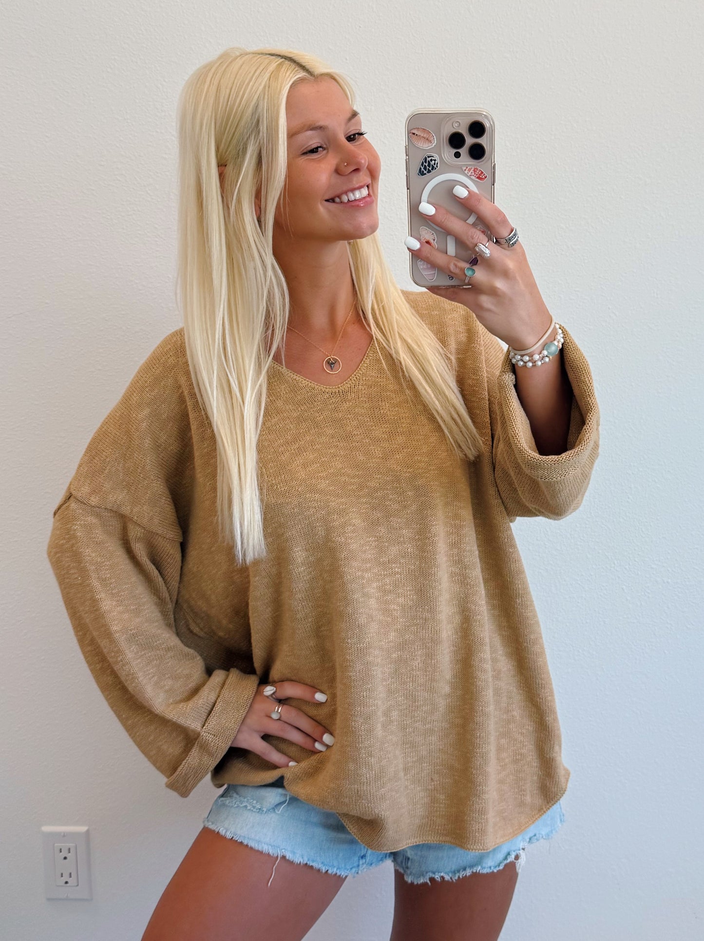 Oversized V Neck Sweater