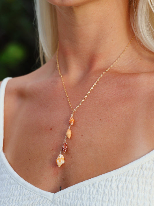 Gold Filled Autumn Tide Drop Necklace